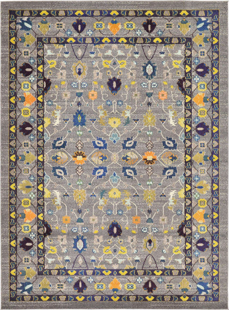 Gray 8' x 11' Medici Rectangle Area Rug 100% Polypropylene Traditional Vintage Classic Carpet for Home Interior Design Decor for Sale at Rug Engine