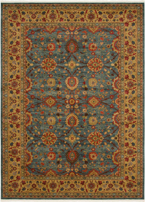 Blue 9' x 12' Edinburgh Rectangle Area Rug 100% Polypropylene Easy Clean With Cotton Backing Traditional Classic Design Carpet for Living, Dining Room, Office for Sale at Rug Engine