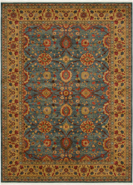 Blue 9' x 12' Edinburgh Rectangle Area Rug 100% Polypropylene Easy Clean With Cotton Backing Traditional Classic Design Carpet for Living, Dining Room, Office for Sale at Rug Engine