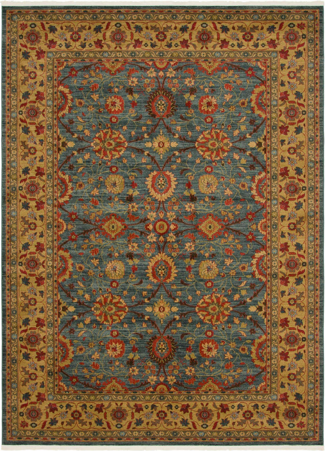 Blue 9' x 12' Edinburgh Rectangle Area Rug 100% Polypropylene Easy Clean With Cotton Backing Traditional Classic Design Carpet for Living, Dining Room, Office for Sale at Rug Engine