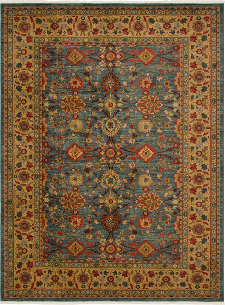 Blue 10' x 13' 1 Edinburgh Rectangle Area Rug 100% Polypropylene Easy Clean With Cotton Backing Traditional Classic Design Carpet for Living, Dining Room, Office for Sale at Rug Engine