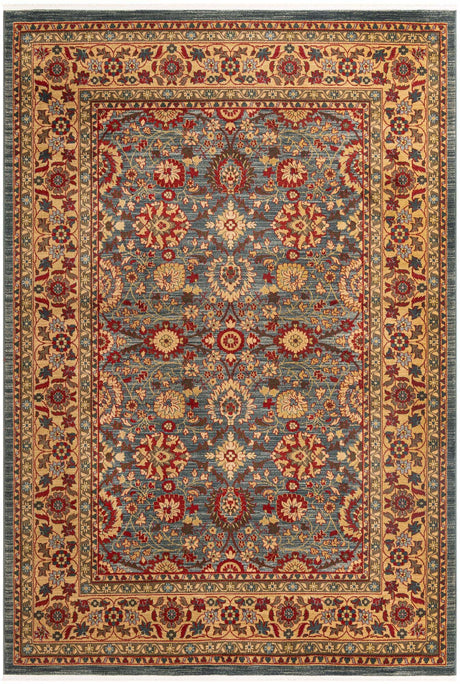 Blue 7' 1 x 10' Edinburgh Rectangle Area Rug 100% Polypropylene Easy Clean With Cotton Backing Traditional Classic Design Carpet for Living, Dining Room, Office for Sale at Rug Engine