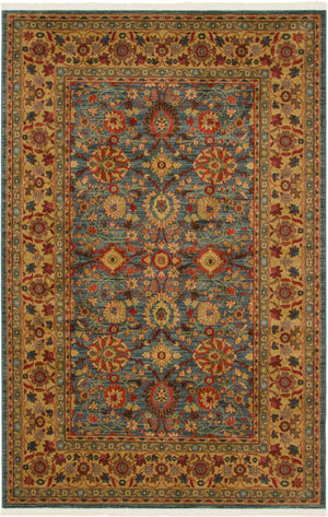 Blue 6' 1 x 9' Edinburgh Rectangle Area Rug 100% Polypropylene Easy Clean With Cotton Backing Traditional Classic Design Carpet for Living, Dining Room, Office for Sale at Rug Engine