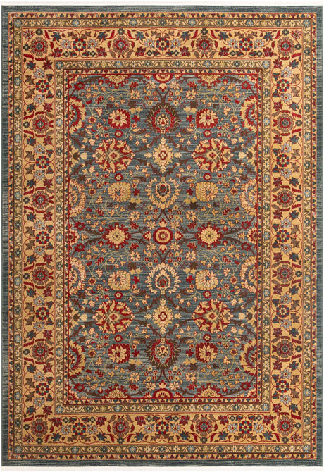 Blue 8' x 11' Edinburgh Rectangle Area Rug 100% Polypropylene Easy Clean With Cotton Backing Traditional Classic Design Carpet for Living, Dining Room, Office for Sale at Rug Engine