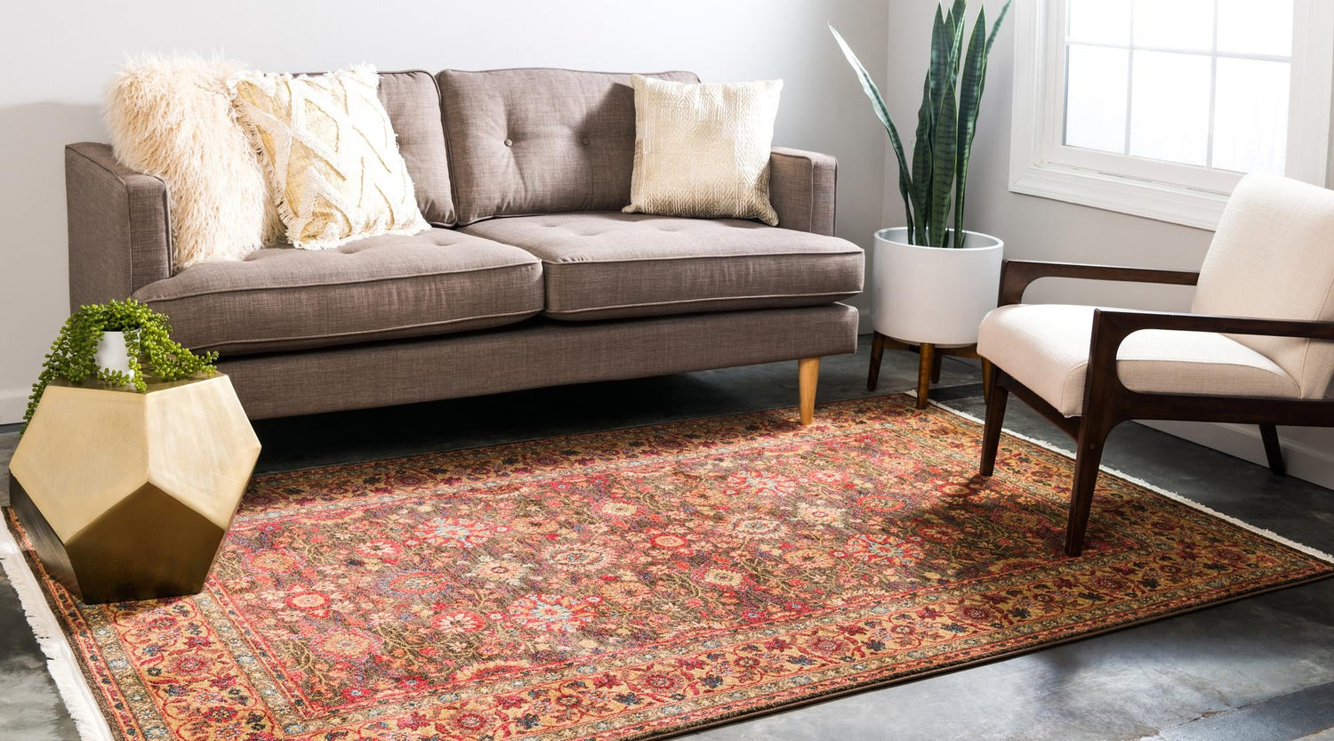 Light Brown 2' x 3' 1 Edinburgh Rectangle Area Rug 100% Polypropylene Easy Clean With Cotton Backing Traditional Classic Design Carpet for Living, Dining Room, Office for Sale at Rug Engine