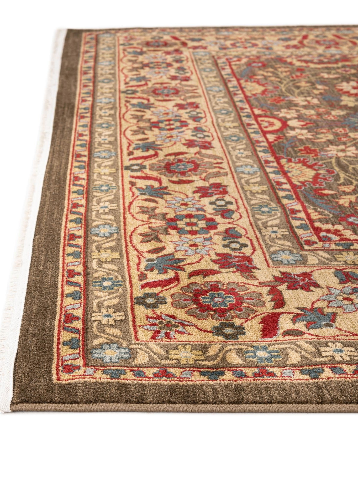Light Brown 6' 1 x 9' Edinburgh Rectangle Area Rug 100% Polypropylene Easy Clean With Cotton Backing Traditional Classic Design Carpet for Living, Dining Room, Office for Sale at Rug Engine