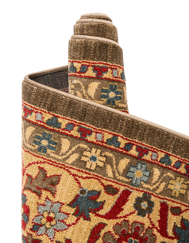 Light Brown 10' 6 x 16' 5 Edinburgh Rectangle Area Rug 100% Polypropylene Easy Clean With Cotton Backing Traditional Classic Design Carpet for Living, Dining Room, Office for Sale at Rug Engine