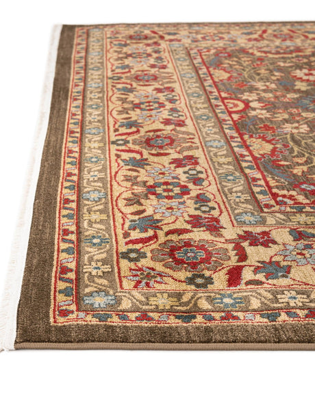 Light Brown 2' 7 x 10' Edinburgh Runner Area Rug 100% Polypropylene Easy Clean With Cotton Backing Traditional Classic Design Carpet for Living, Dining Room, Office for Sale at Rug Engine