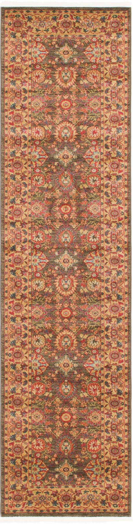 Light Brown 2' 7 x 10' Edinburgh Runner Area Rug 100% Polypropylene Easy Clean With Cotton Backing Traditional Classic Design Carpet for Living, Dining Room, Office for Sale at Rug Engine