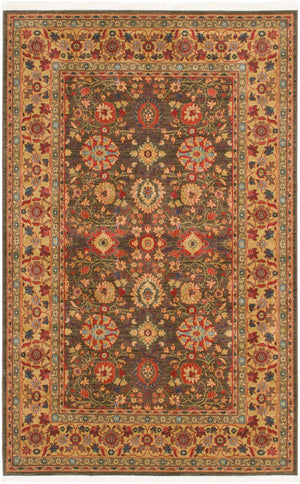 Light Brown 6' 1 x 9' Edinburgh Rectangle Area Rug 100% Polypropylene Easy Clean With Cotton Backing Traditional Classic Design Carpet for Living, Dining Room, Office for Sale at Rug Engine