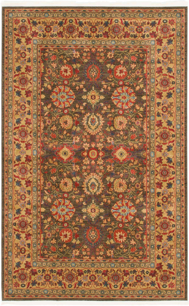 Light Brown 6' 1 x 9' Edinburgh Rectangle Area Rug 100% Polypropylene Easy Clean With Cotton Backing Traditional Classic Design Carpet for Living, Dining Room, Office for Sale at Rug Engine