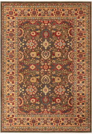 Light Brown 8' x 11' Edinburgh Rectangle Area Rug 100% Polypropylene Easy Clean With Cotton Backing Traditional Classic Design Carpet for Living, Dining Room, Office for Sale at Rug Engine