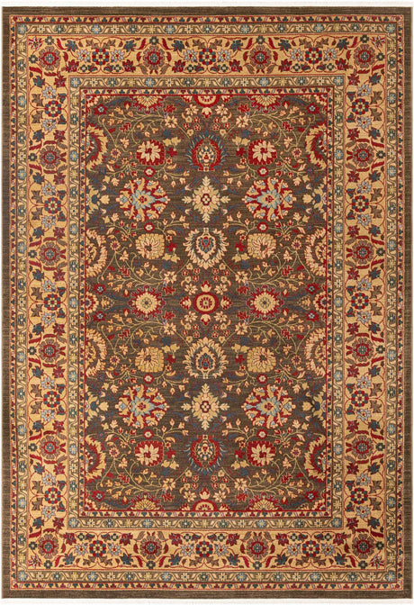 Light Brown 8' x 11' Edinburgh Rectangle Area Rug 100% Polypropylene Easy Clean With Cotton Backing Traditional Classic Design Carpet for Living, Dining Room, Office for Sale at Rug Engine