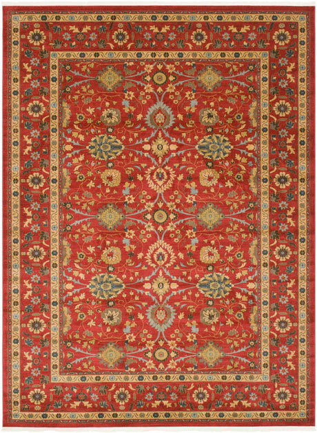 Red 10' x 13' 1 Edinburgh Rectangle Area Rug 100% Polypropylene Easy Clean With Cotton Backing Traditional Classic Design Carpet for Living, Dining Room, Office for Sale at Rug Engine