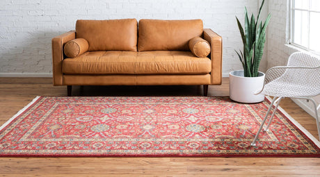 Red 6' 1 x 9' Edinburgh Rectangle Area Rug 100% Polypropylene Easy Clean With Cotton Backing Traditional Classic Design Carpet for Living, Dining Room, Office for Sale at Rug Engine