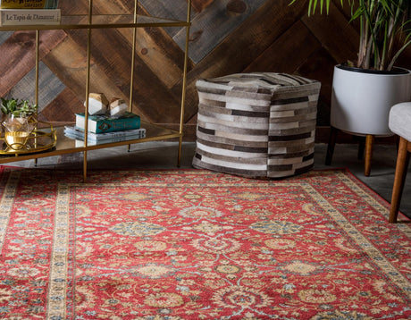 Red 3' 1 x 5' 3 Edinburgh Rectangle Area Rug 100% Polypropylene Easy Clean With Cotton Backing Traditional Classic Design Carpet for Living, Dining Room, Office for Sale at Rug Engine