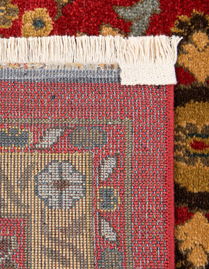 Red 8' x 8' Edinburgh Square Area Rug 100% Polypropylene Easy Clean With Cotton Backing Traditional Classic Design Carpet for Living, Dining Room, Office for Sale at Rug Engine