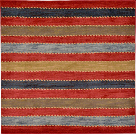 Multicolor 8' x 8' Fars Square Area Rug 100% Polypropylene Unique Traditional Carpet for Classical Living, Dining Room & Office Spaces for Sale at Rug Engine