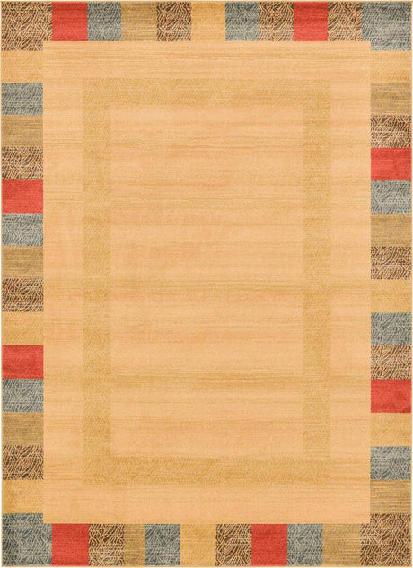 Beige 8' x 11' Fars Rectangle Area Rug 100% Polypropylene Unique Traditional Carpet for Classical Living, Dining Room & Office Spaces for Sale at Rug Engine