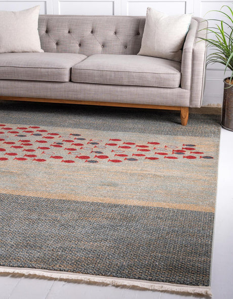 Blue 8' x 8' Fars Square Area Rug 100% Polypropylene Unique Traditional Carpet for Classical Living, Dining Room & Office Spaces for Sale at Rug Engine