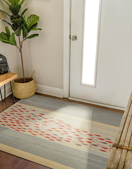 Blue 6' 1 x 6' 1 Fars Square Area Rug 100% Polypropylene Unique Traditional Carpet for Classical Living, Dining Room & Office Spaces for Sale at Rug Engine