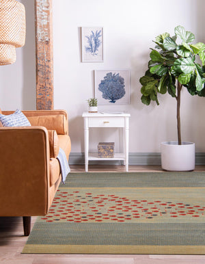 Blue 12' x 12' Fars Square Area Rug 100% Polypropylene Unique Traditional Carpet for Classical Living, Dining Room & Office Spaces for Sale at Rug Engine