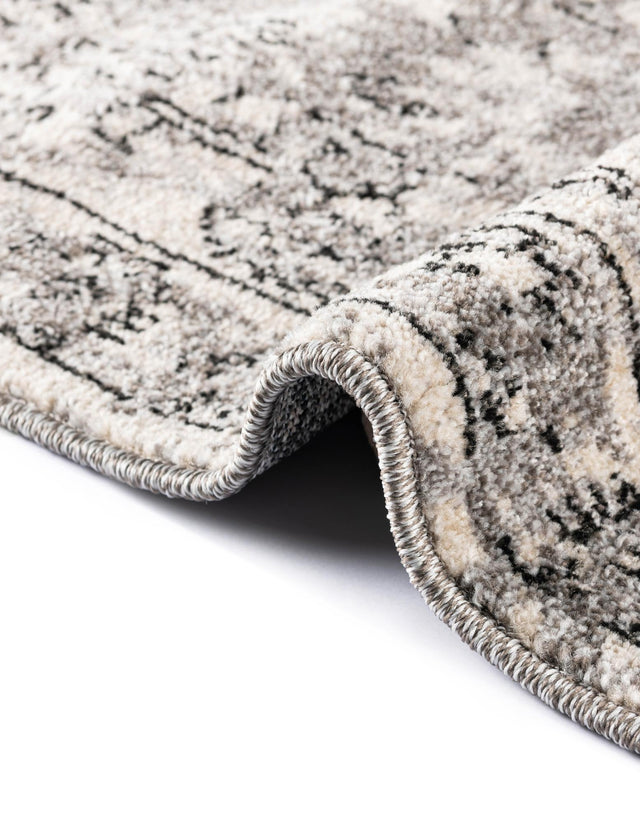 Gray 6' 1 x 6' 1 La Jolla Square Area Rug 100% Polypropylene Traditional Pattern Easy Clean Carpet for Living, Dining, Bedroom, Office for Sale at Rug Engine