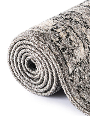 Gray 6' 1 x 6' 1 La Jolla Square Area Rug 100% Polypropylene Traditional Pattern Easy Clean Carpet for Living, Dining, Bedroom, Office for Sale at Rug Engine