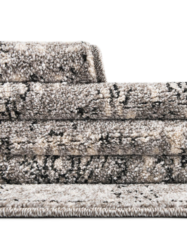 Gray 6' 1 x 6' 1 La Jolla Square Area Rug 100% Polypropylene Traditional Pattern Easy Clean Carpet for Living, Dining, Bedroom, Office for Sale at Rug Engine