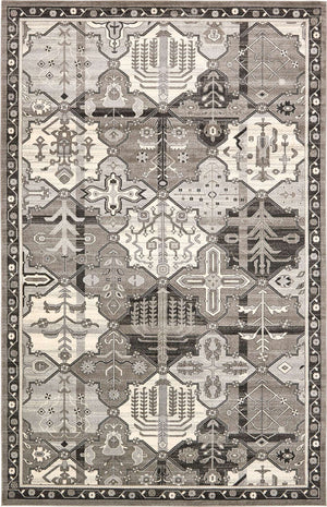 Gray 10' 6 x 16' 5 La Jolla Rectangle Area Rug 100% Polypropylene Traditional Pattern Easy Clean Carpet for Living, Dining, Bedroom, Office for Sale at Rug Engine