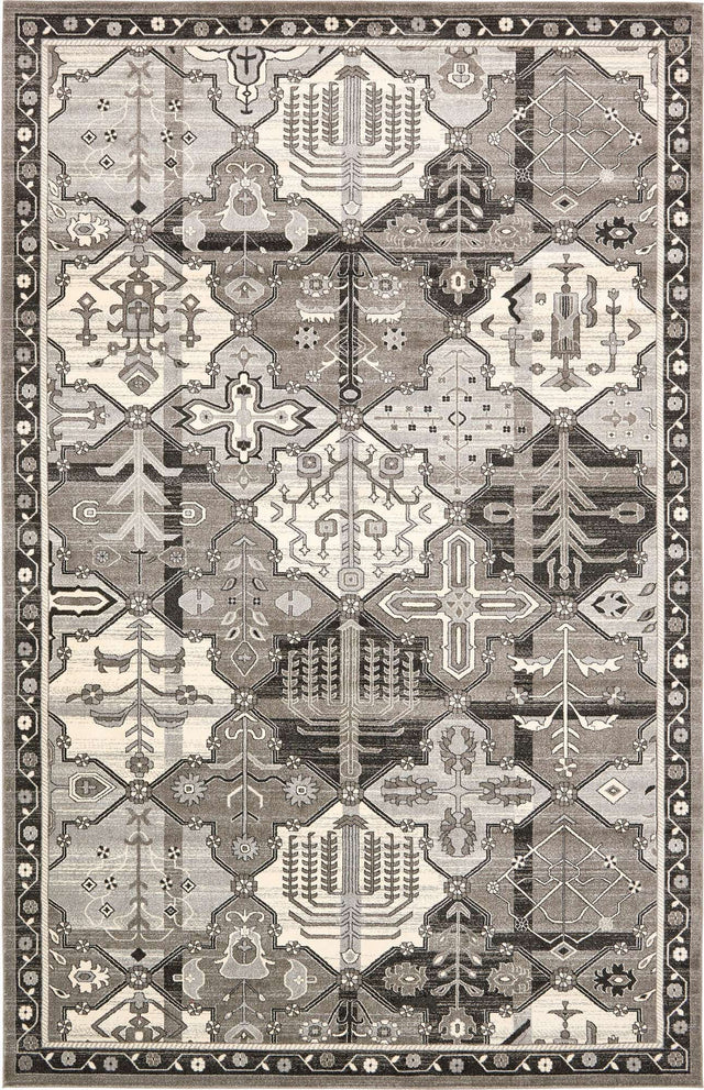 Gray 10' 6 x 16' 5 La Jolla Rectangle Area Rug 100% Polypropylene Traditional Pattern Easy Clean Carpet for Living, Dining, Bedroom, Office for Sale at Rug Engine