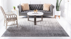 Gray 6' 1 x 6' 1 Del Mar Square Area Rug 100% Polypropylene Easy Clean Stain Resistant Vivid Modern Carpet Mat for Home Decor Interior Designing for Sale at Rug Engine