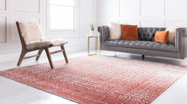 Red 7' 10 x 7' 10 Del Mar Square Area Rug 100% Polypropylene Easy Clean Stain Resistant Vivid Modern Carpet Mat for Home Decor Interior Designing for Sale at Rug Engine