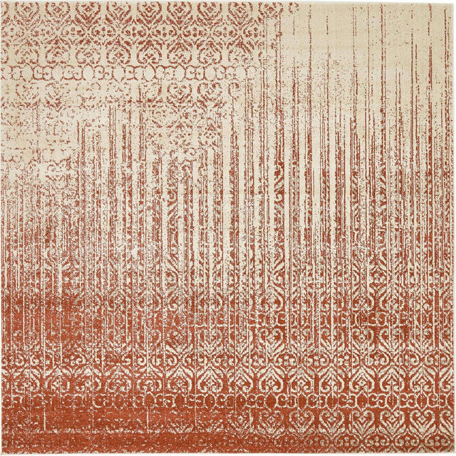 Red 7' 10 x 7' 10 Del Mar Square Area Rug 100% Polypropylene Easy Clean Stain Resistant Vivid Modern Carpet Mat for Home Decor Interior Designing for Sale at Rug Engine