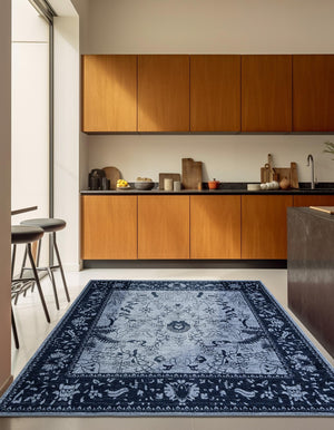 Blue 8' x 8' La Jolla Square Rug