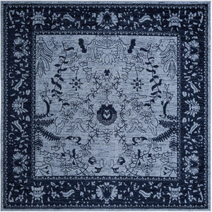 Blue 8' x 8' La Jolla Square Rug