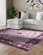 Purple 7' 10 x 7' 10 La Jolla Square Area Rug 100% Polypropylene Traditional Pattern Easy Clean Carpet for Living, Dining, Bedroom, Office for Sale at Rug Engine