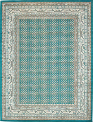 Turquoise 9' x 12' 2 Williamsburg Rectangle Rug