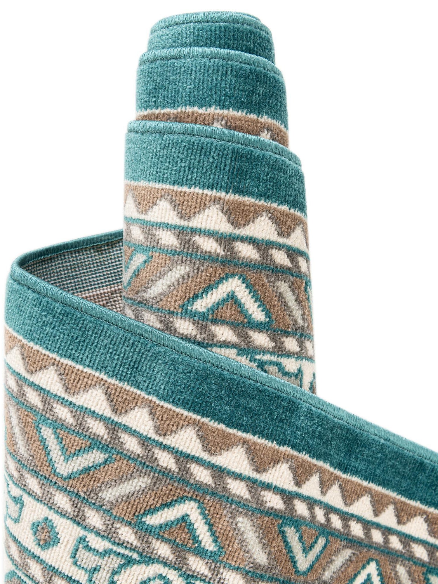Turquoise 2' x 6' Williamsburg Runner Area Rug 100% Polypropylene With Cotton Backing Durable Easy Clean Stain Resistant Carpet for Sale at Rug Engine