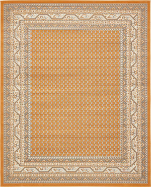 Orange 8' x 10' Williamsburg Rectangle Area Rug 100% Polypropylene With Cotton Backing Durable Easy Clean Stain Resistant Carpet for Sale at Rug Engine