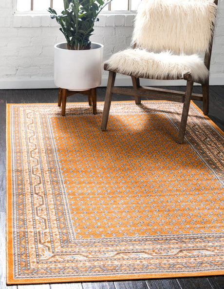 Orange 7' 1 x 10' Williamsburg Rectangle Area Rug 100% Polypropylene With Cotton Backing Durable Easy Clean Stain Resistant Carpet for Sale at Rug Engine