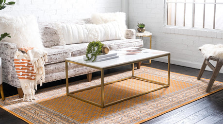 Orange 8' x 10' Williamsburg Rectangle Area Rug 100% Polypropylene With Cotton Backing Durable Easy Clean Stain Resistant Carpet for Sale at Rug Engine