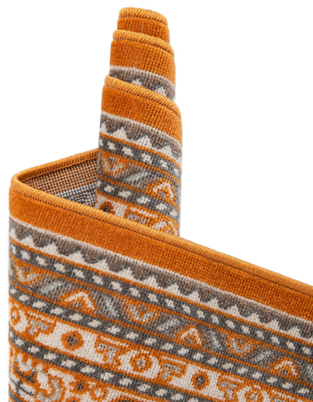 Orange 6' 1 x 9' Williamsburg Rectangle Area Rug 100% Polypropylene With Cotton Backing Durable Easy Clean Stain Resistant Carpet for Sale at Rug Engine