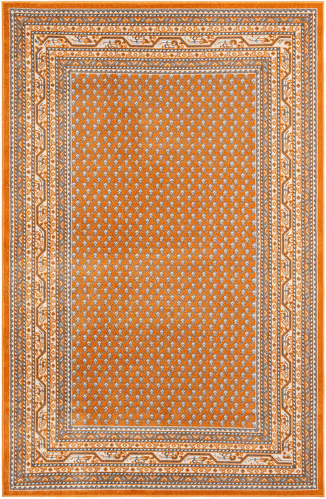 Orange 5' 1 x 8' Williamsburg Rectangle Area Rug 100% Polypropylene With Cotton Backing Durable Easy Clean Stain Resistant Carpet for Sale at Rug Engine