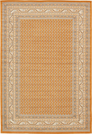 Orange 6' 1 x 9' Williamsburg Rectangle Area Rug 100% Polypropylene With Cotton Backing Durable Easy Clean Stain Resistant Carpet for Sale at Rug Engine