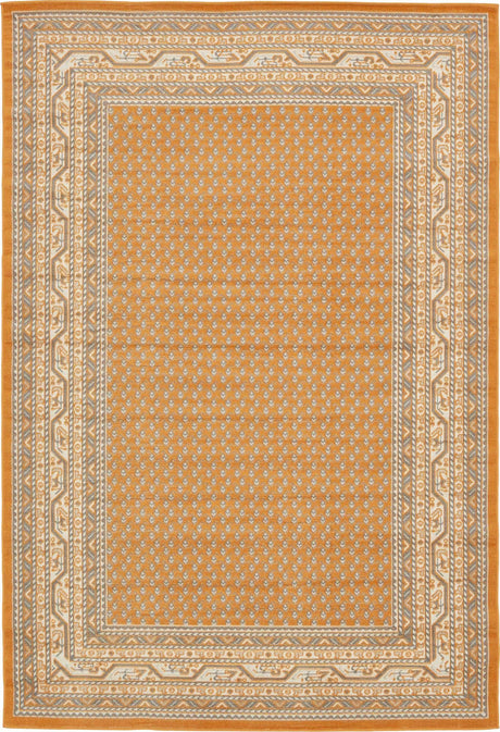 Orange 6' 1 x 9' Williamsburg Rectangle Area Rug 100% Polypropylene With Cotton Backing Durable Easy Clean Stain Resistant Carpet for Sale at Rug Engine