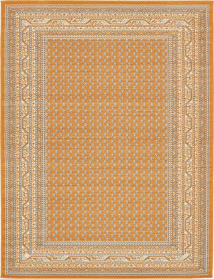 Orange 9' x 12' Williamsburg Rectangle Area Rug 100% Polypropylene With Cotton Backing Durable Easy Clean Stain Resistant Carpet for Sale at Rug Engine