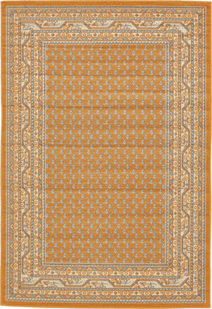 Orange 4' 1 x 6' 1 Williamsburg Rectangle Area Rug 100% Polypropylene With Cotton Backing Durable Easy Clean Stain Resistant Carpet for Sale at Rug Engine