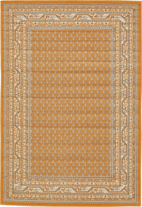 Orange 4' 1 x 6' 1 Williamsburg Rectangle Area Rug 100% Polypropylene With Cotton Backing Durable Easy Clean Stain Resistant Carpet for Sale at Rug Engine