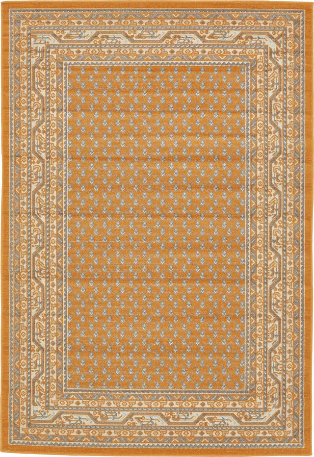 Orange 4' 1 x 6' 1 Williamsburg Rectangle Area Rug 100% Polypropylene With Cotton Backing Durable Easy Clean Stain Resistant Carpet for Sale at Rug Engine